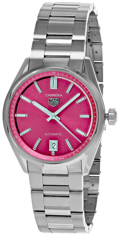 TAG HEUER Carrera Date 36MM AUTO Pink Dial SS Women’s Watch WBN2313.BA0001_65f38497746b2.jpeg