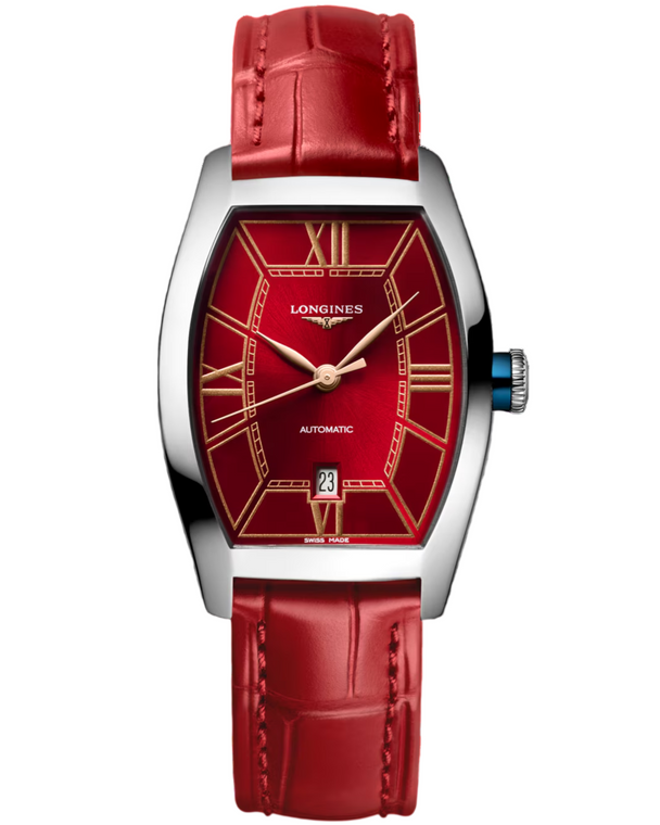 LONGINES Evidenza Automatic 30MM Red Dial Leather Women’s Watch L2.142.4.09.2_6a6a88deeaf74.png